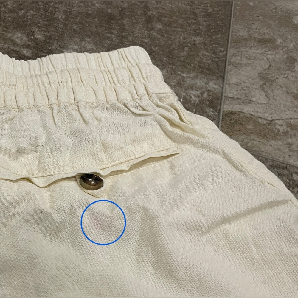 Women's Linen-blend Drawstring Shorts - Picture 4 of 5